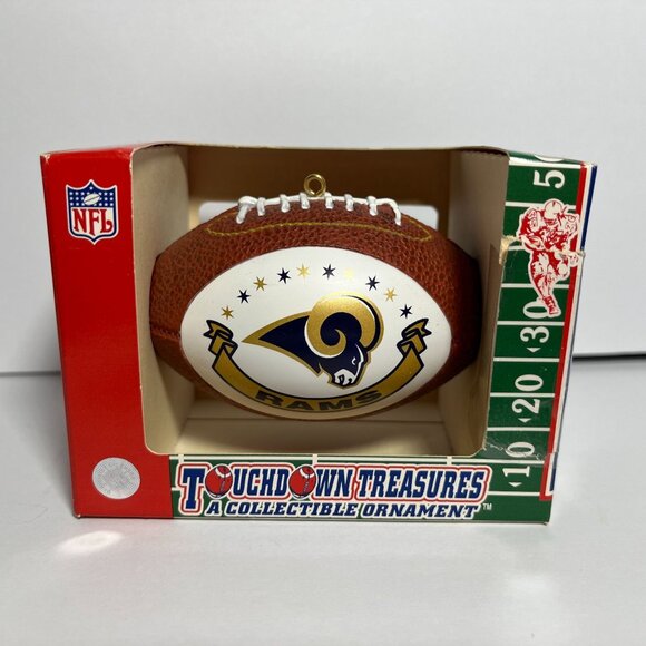 NFL Rams Touchdown Treasures Collectible Ornament Football Official NFL Licensed - Picture 1 of 5